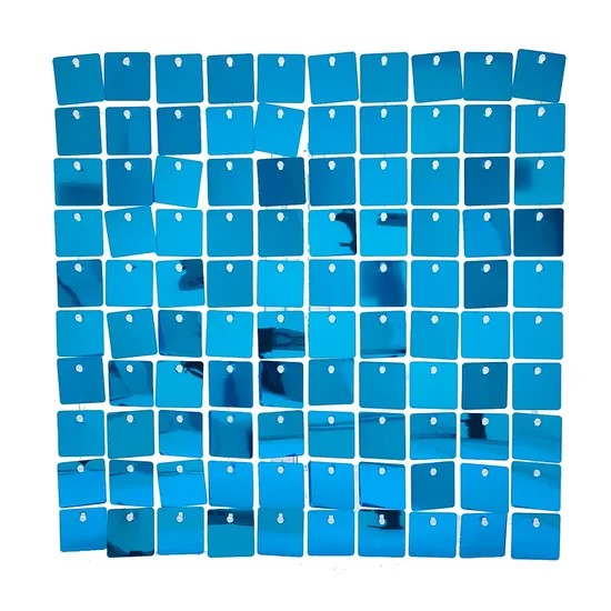 Панель с пайетками для фотозоны 30х30см, голубой Панель с пайетками для фотозоны 30х30см, голубой