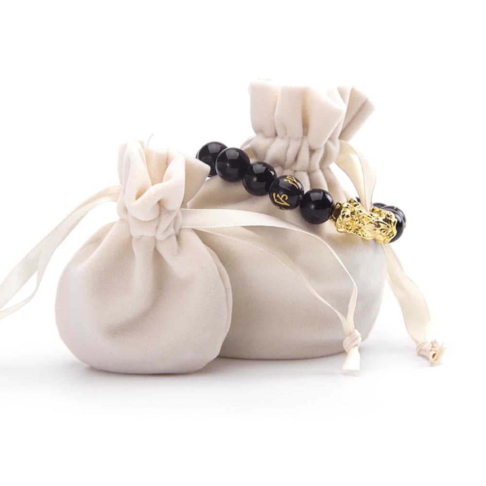 Мешочек велюровый 9,5х12,5 см, айвори Мешочек велюровый 9,5х12,5 см, айвори