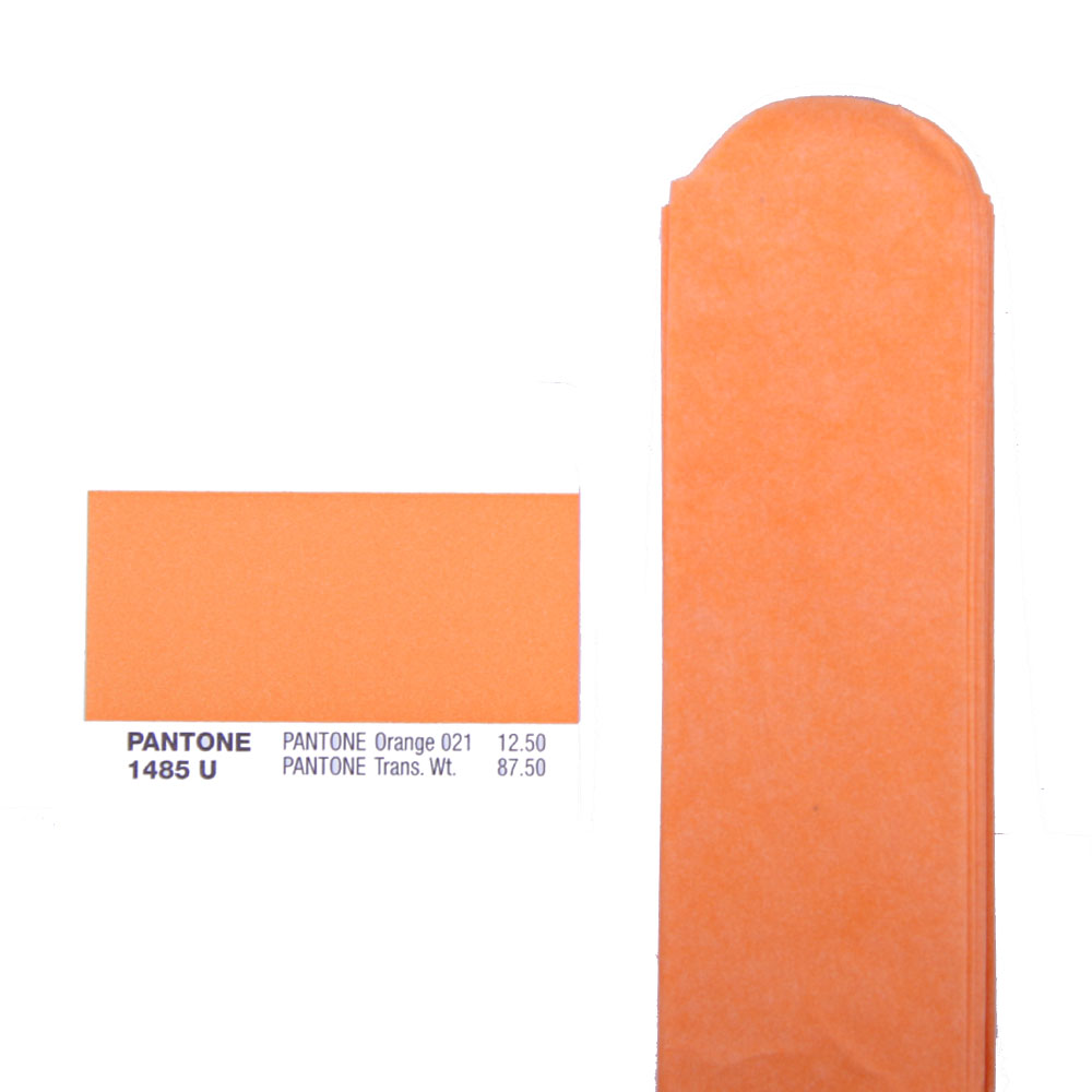 Помпон из бумаги 20 см светло-оранжевый