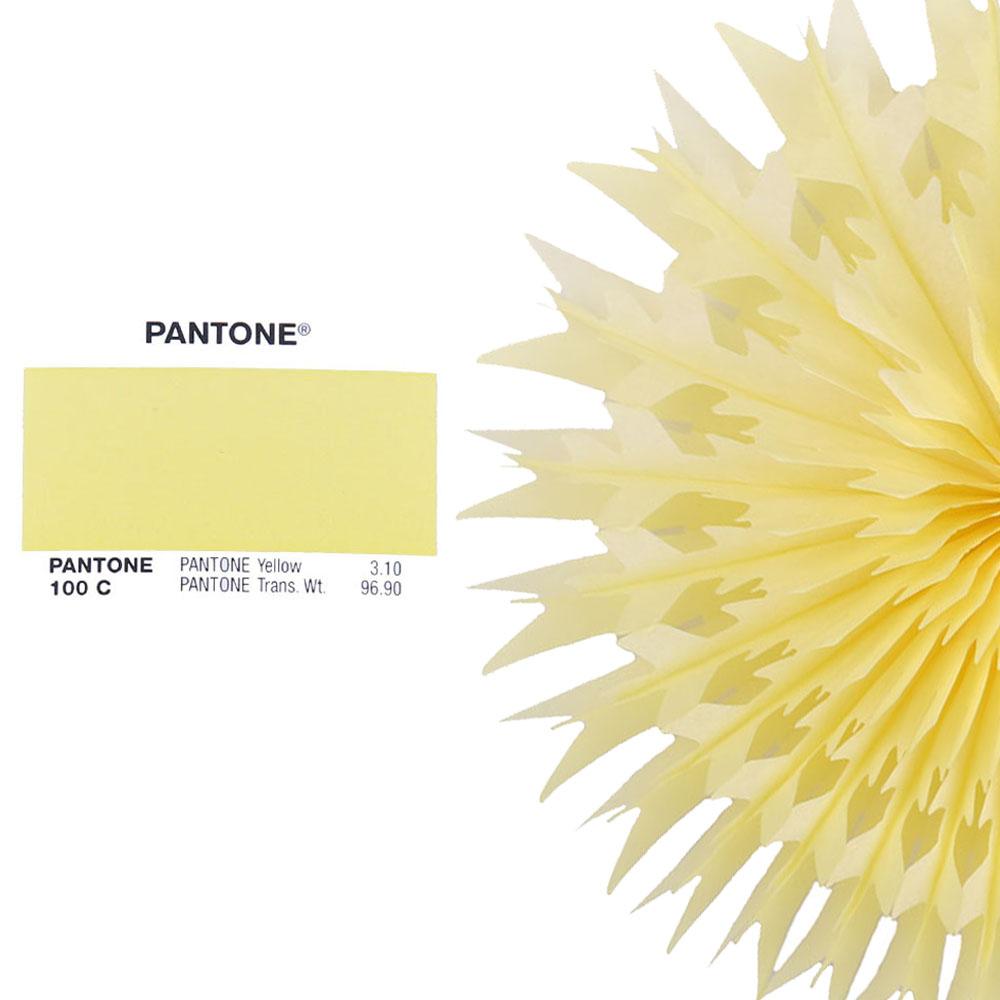 Снежинка обьемная 40 см лимонный Снежинка обьемная 40 см лимонный