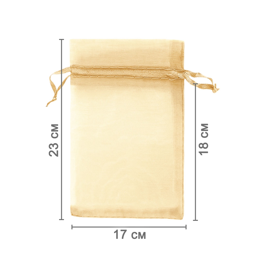 Мешочек из органзы 17 х 23 см латте Мешочек из органзы 17 х 23 см латте
