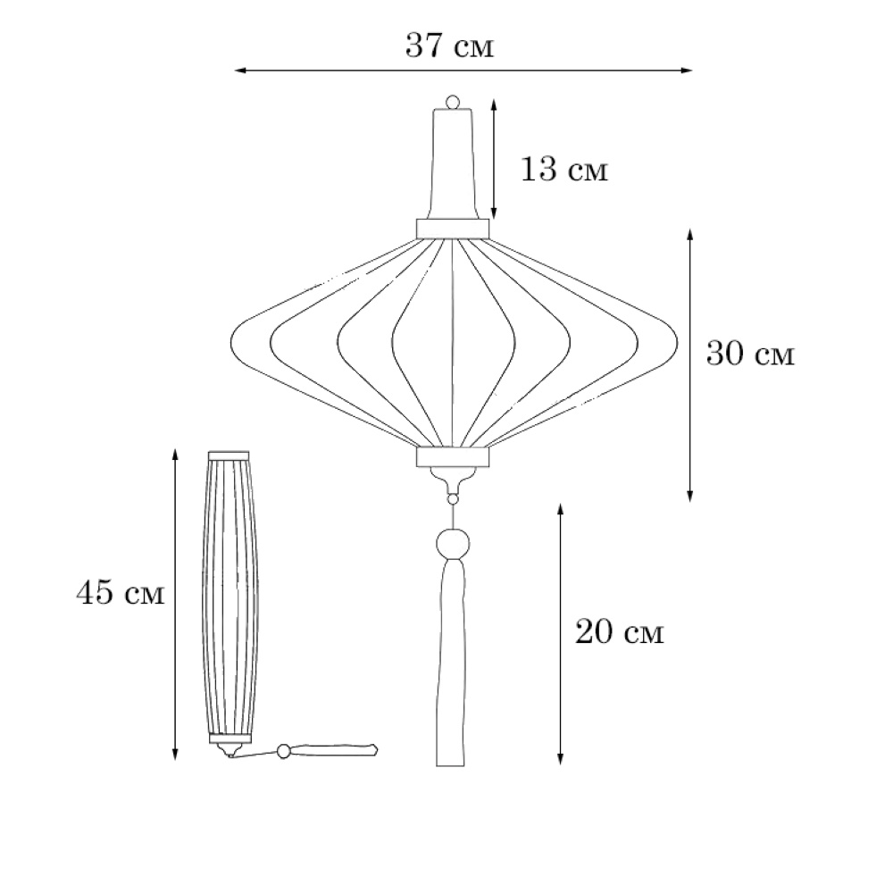 Вьетнамский фонарик 12" Лук зеленый 804 Вьетнамский фонарик 12" Лук зеленый 804