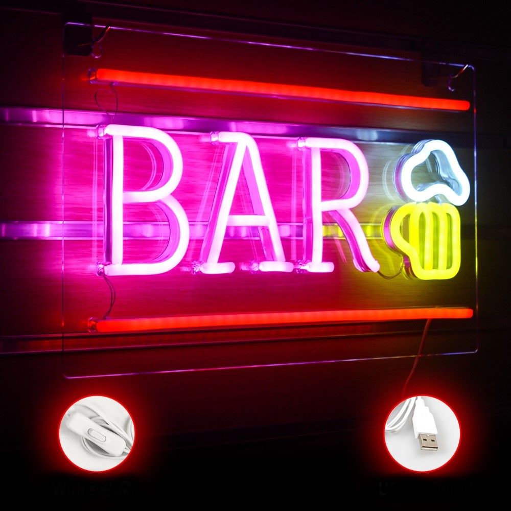 Cветильник LED NEON "BAR кружка пива" 42 х 25 см, от USB