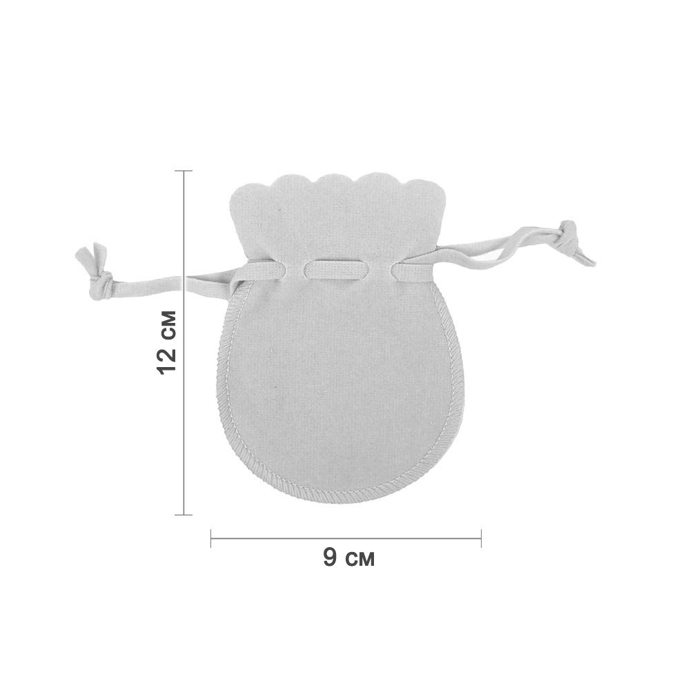 Мешочек замшевый (3) 9х12 см, серый