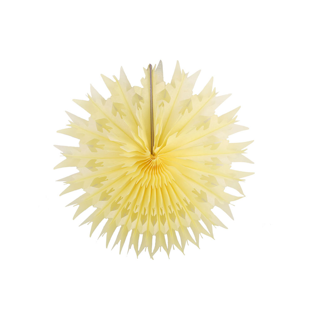 Снежинка обьемная 20 см лимонный Снежинка обьемная 20 см лимонный