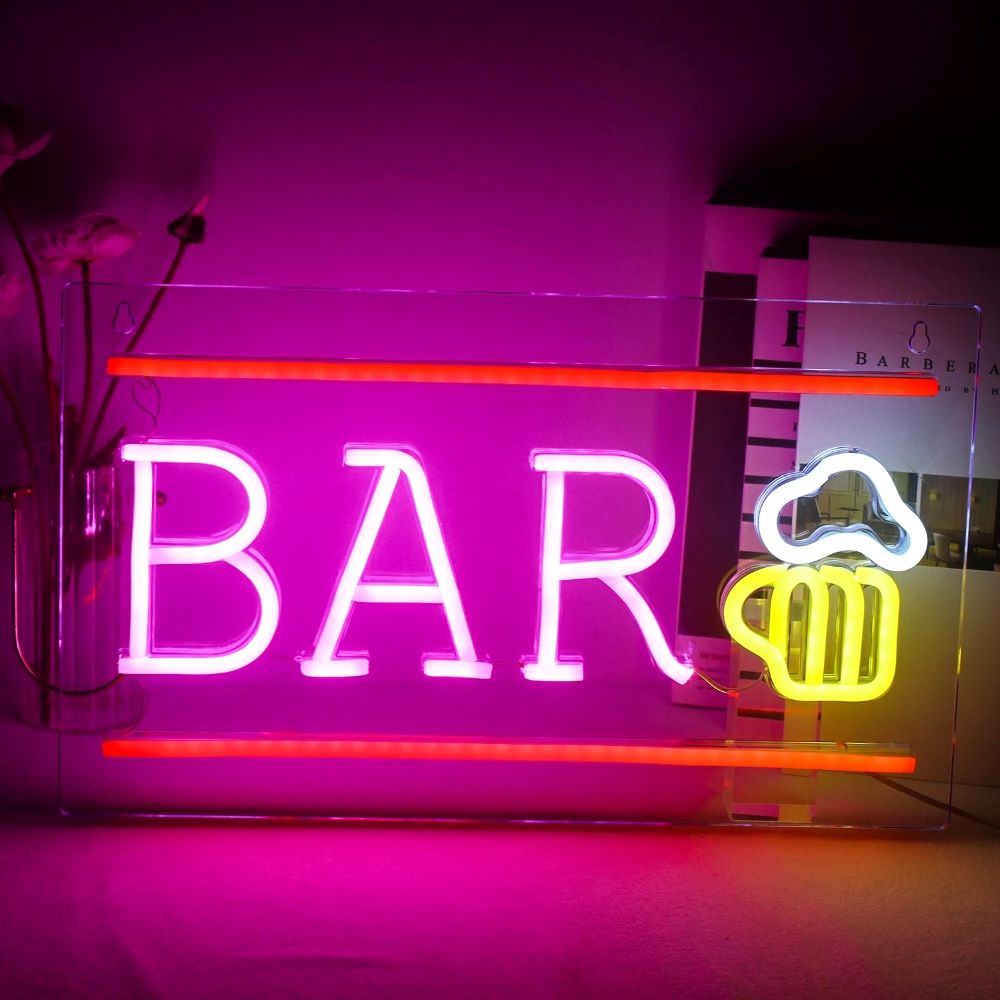 Cветильник LED NEON "BAR кружка пива" 42 х 25 см, от USB