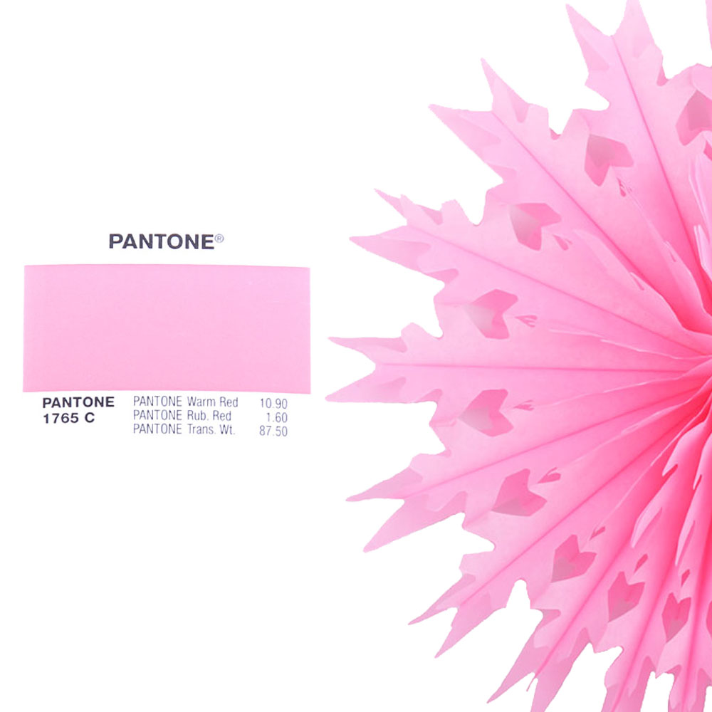 Снежинка обьемная 50 см розовый Снежинка обьемная 50 см розовый