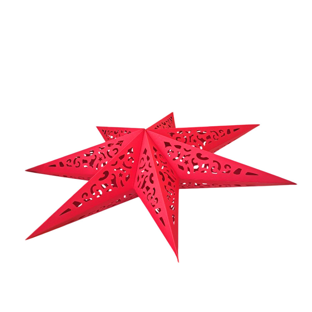 Звезда семиконечная бумажная 60 см Вензель, красный Звезда семиконечная бумажная 60 см Вензель, красный