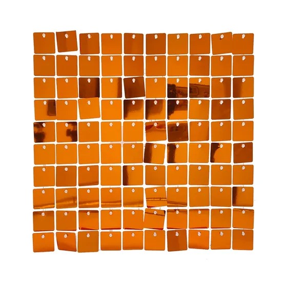 Панель с пайетками для фотозоны 30х30см, оранжевый Панель с пайетками для фотозоны 30х30см, оранжевый