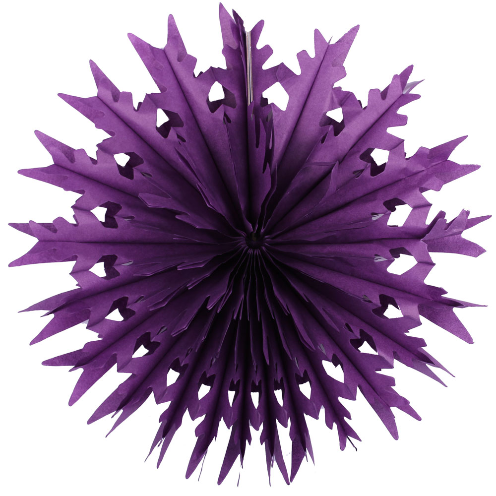 Снежинка обьемная 50 см фиолетовый Снежинка обьемная 50 см фиолетовый