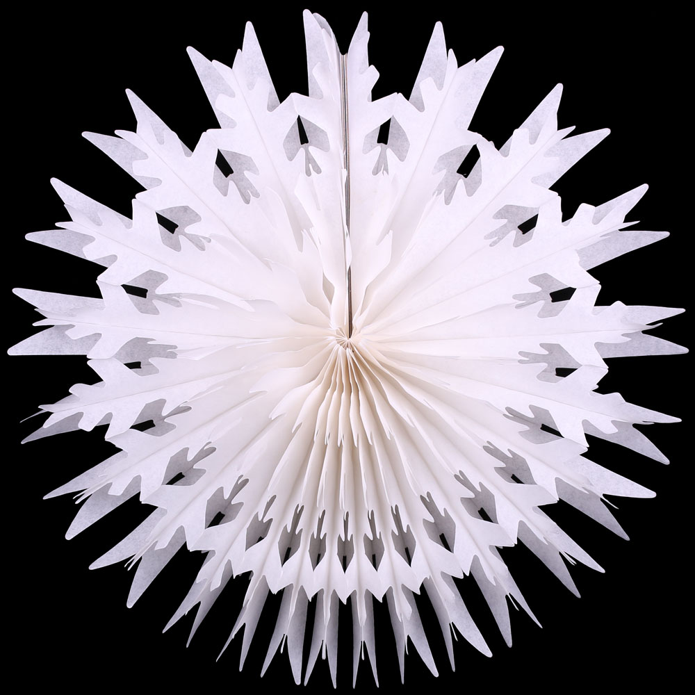Снежинка обьемная 50 см белый Снежинка обьемная 50 см белый