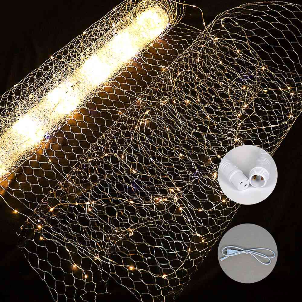 Сетка "Звёздное небо" 1 м х 5 м, теплый-белый Сетка "Звёздное небо" 1 м х 5 м, теплый-белый