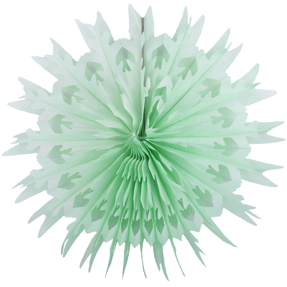 Снежинка обьемная 50 см салатовый Снежинка обьемная 50 см салатовый
