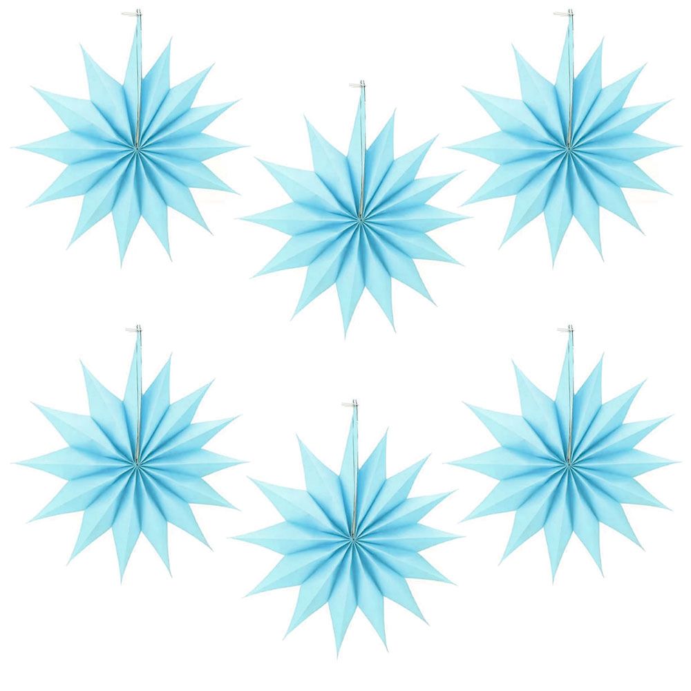 Набор фантов Звезды 30 см х 6 шт, голубой Набор фантов Звезды 30 см х 6 шт, голубой