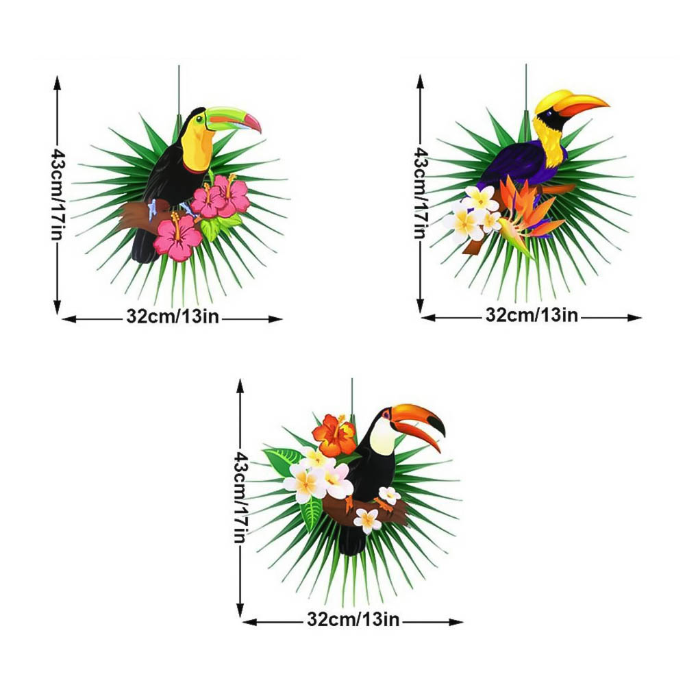 Подвески "Туканы" 3 шт.  43х32 см