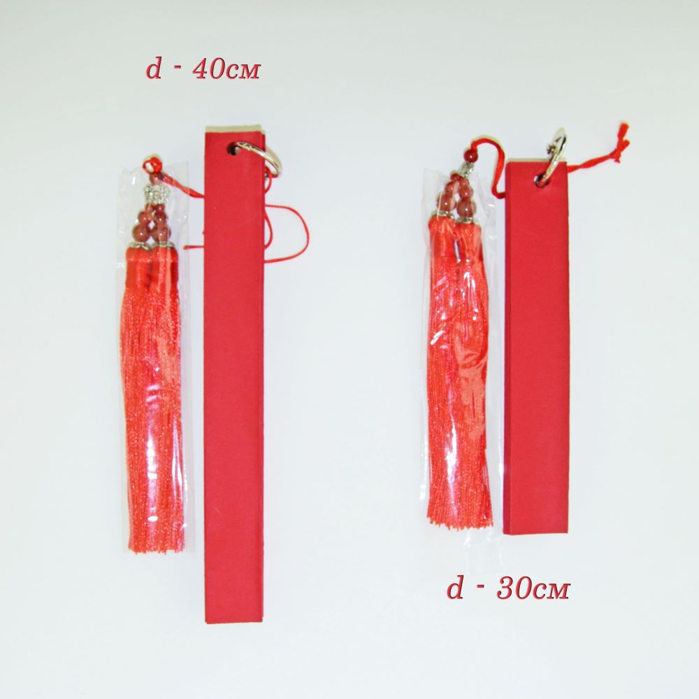 Веер-гармошка с кисточкой 30 см, красный Веер-гармошка с кисточкой 30 см, красный