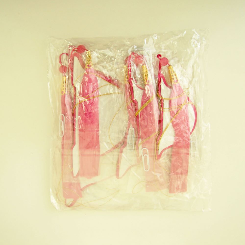 Бумажное украшение Шары-соты с кисточкой НАБОР 5 шт, малиновый Бумажное украшение Шары-соты с кисточкой НАБОР 5 шт, малиновый