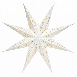 Звезда восьмиконечная бумажная 60 см Ажур, белый