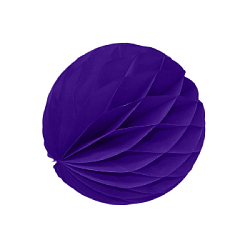 Бумажное украшение шар 8 см фиолетовый