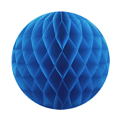 Бумажное украшение шар 40 см синий