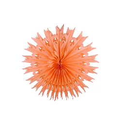 Снежинка обьемная 20 см персиковый