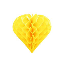 Бумажное украшение "Сердце" 20 см, желтый