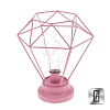 Светильник "Алмаз" 22х19,5х9,5 см розовый от батареек