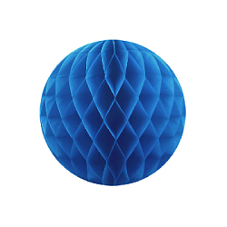 Бумажное украшение шар 20 см синий