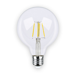 Лампа филаментная G80  E27 W4 K2700