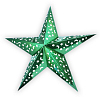Звезда бумажная 90 см голографическая зеленая
