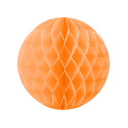 Бумажное украшение шар 30 см светло-оранжевый