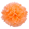 Помпон из бумаги 50 см светло-оранжевый