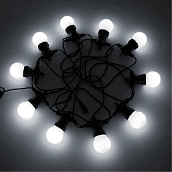 Гирлянда Патио из диодных ламп от сети 5м 5см х 10шт, белые