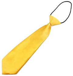 Галстук детский атласный 26 см, ярко-желтый № 4