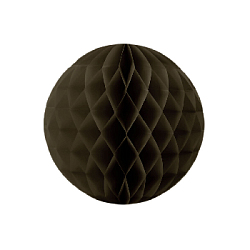 Бумажное украшение шар 20 см коричневый
